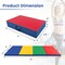 2 Inch Thick Folding Exercise Mat 120 x 48 Gym Mat EPE Foam Padding PU Leather Surface with Carry Handles Hook Loop Connection for Training Use